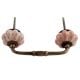 Baby Pink Ceramic Bridge Wardrobe Handle